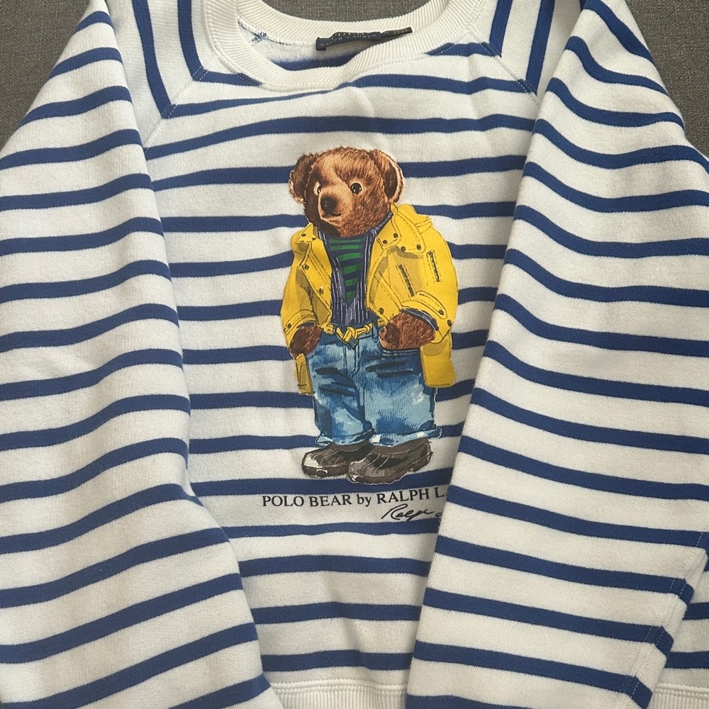 Ralph Lauren with Bear Motif, women size M , RUNS SMALL!!!!